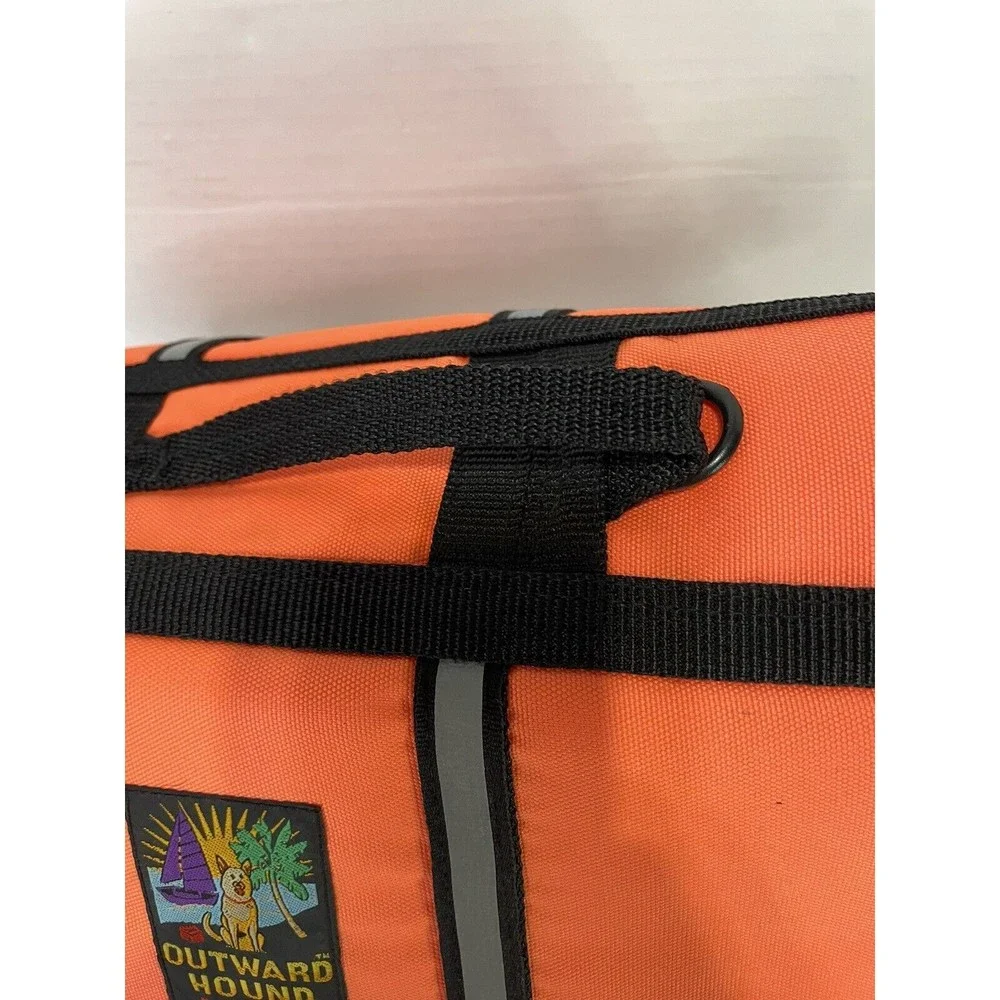 Outward Hound Pet Gear Life Jacket, Orange, Medium Adjustable